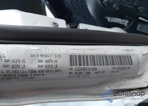 2015 Dodge Dart Sxt z USA, uszkodzony, nr VIN 1C3CDFBB1FD314894